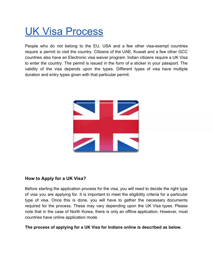 uk visa process