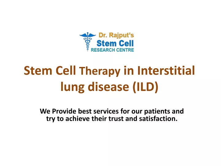 stem cell therapy in interstitial lung disease ild