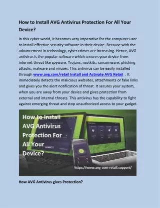 how to install avg antivirus protection