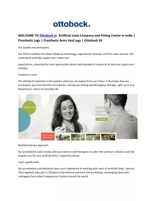 welcome to ottobock in artificial limb company