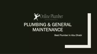 Best Plumber in Abu Dhabi