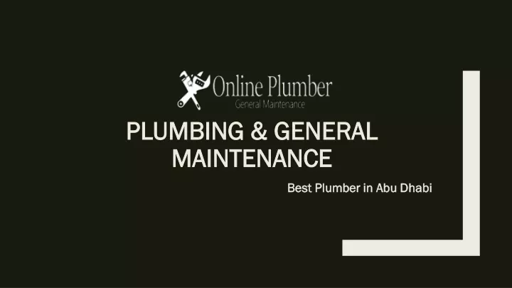 plumbing general plumbing general maintenance