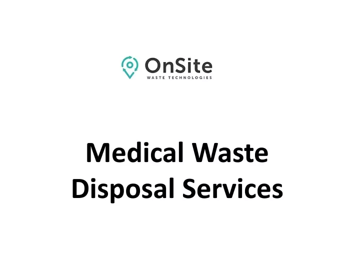 medical waste disposal services