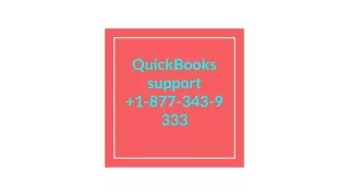 QuickBook Support  1-877-343-9333