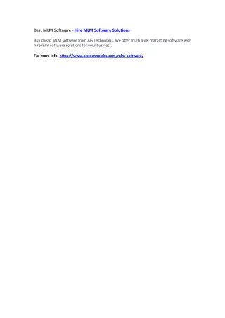 best mlm software hire mlm software solutions