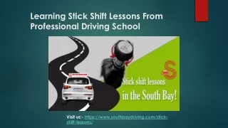Learning Stick Shift Lessons from Professional Driving School
