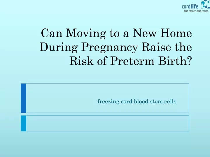 can moving to a new home during pregnancy raise the risk of preterm birth