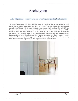 alias highframe comprehensive advantages