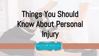 things you should things you should know about