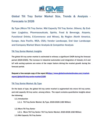global tilt tray sorter market size trends