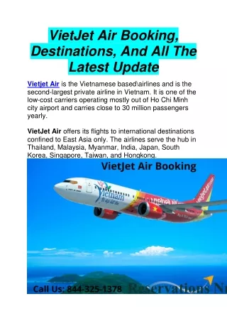VietJet Air Booking, Destinations, And All The Latest Update