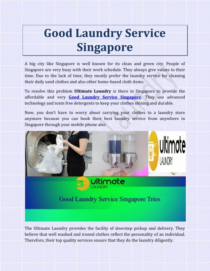 good laundry service singapore