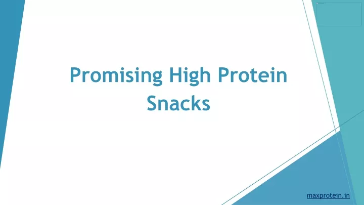 promising high protein snacks
