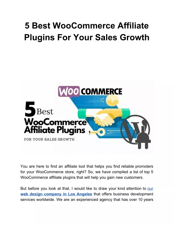5 best woocommerce affiliate plugins for your