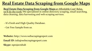 real estate data scraping from google maps