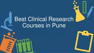 Best Clinical Research Courses in Pune