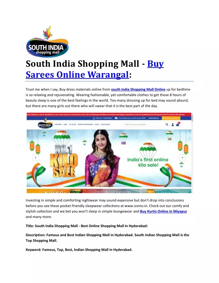 south india shopping mall buy sarees online