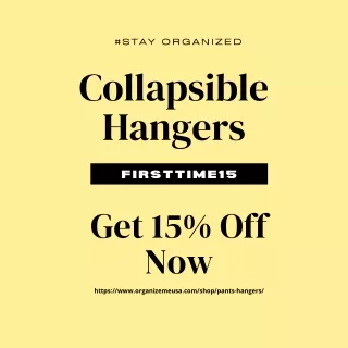 Collapsible Hangers - Best Closet Hangers - OrganizeMe USA