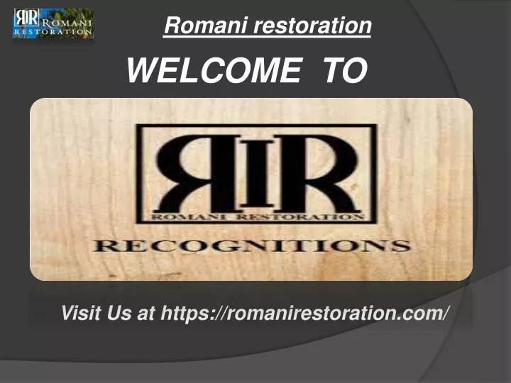 romani restoration