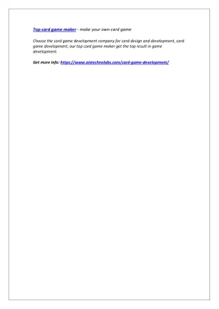 top card game maker make your own card game