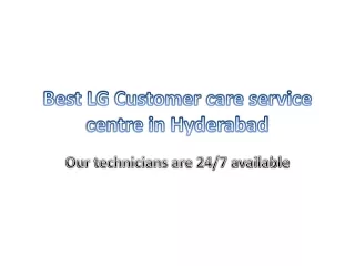 best lg customer care service centre in hyderabad