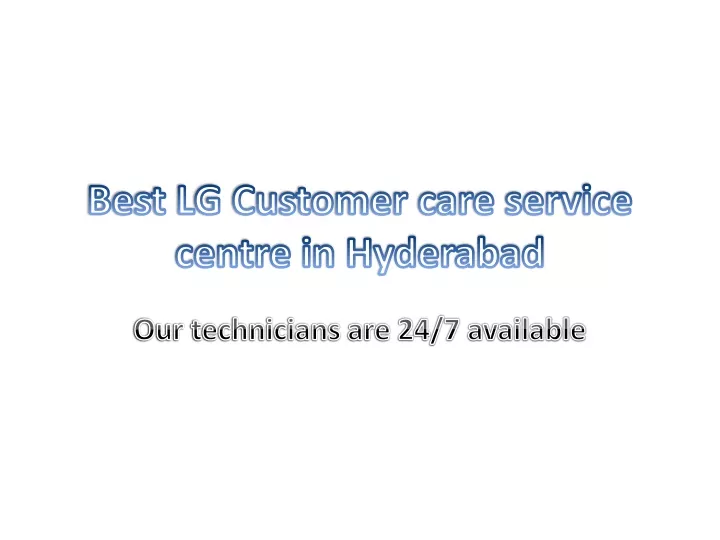 best lg customer care service centre in hyderabad