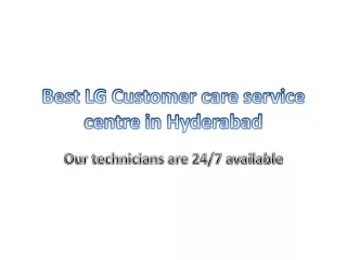 LG Refrigerator customer care in Hyderabad