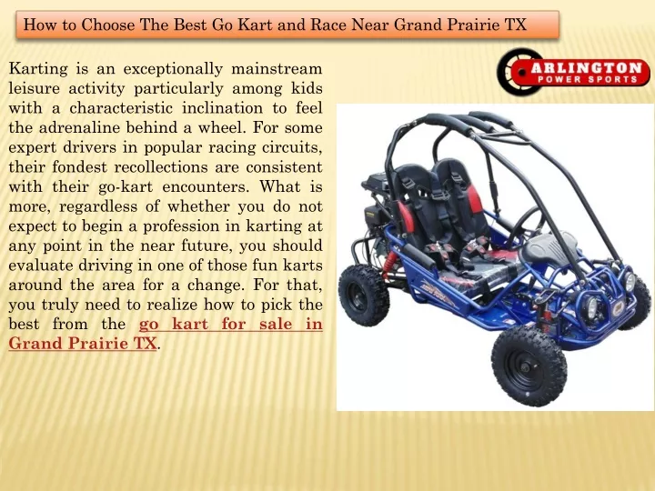 how to choose the best go kart and race near