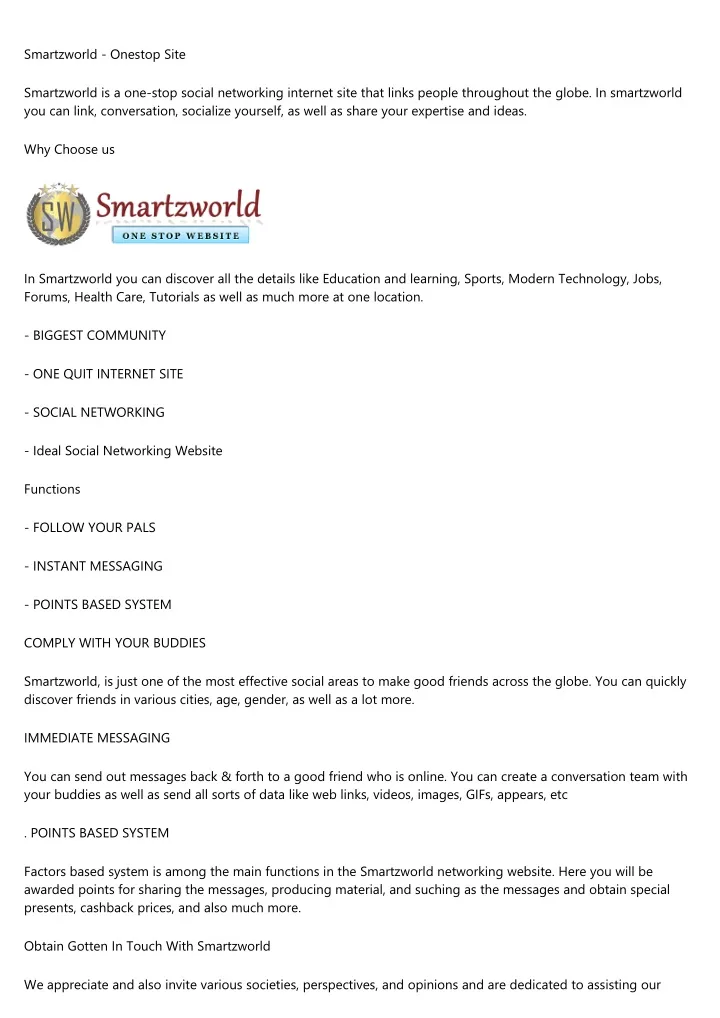 smartzworld onestop site