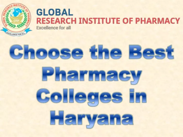 choose the best pharmacy colleges in haryana