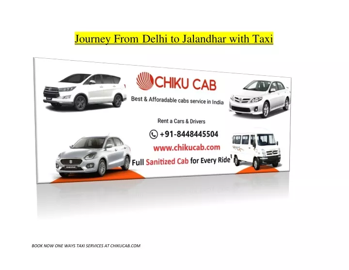 journey from delhi to jalandhar with taxi