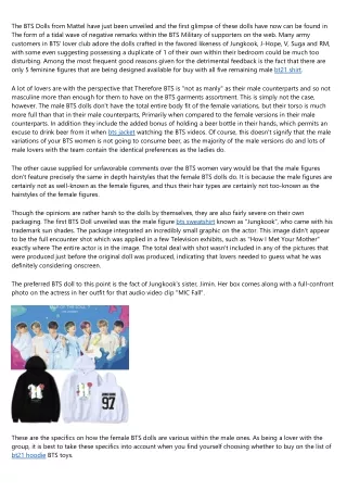 the bts dolls from mattel have just been unveiled