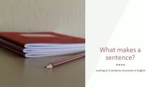 What is a sentence? Different Types of English Sentence Structures
