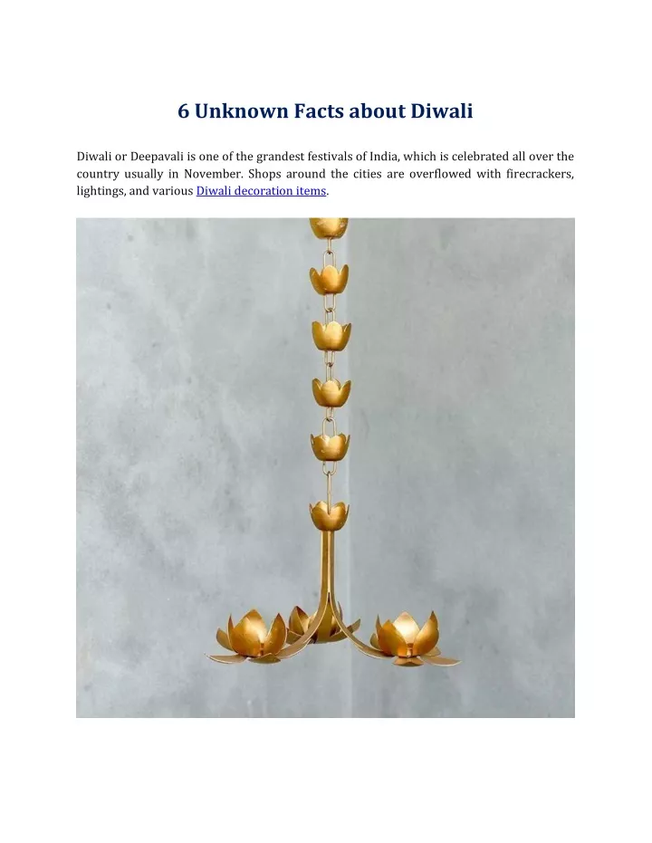 6 unknown facts about diwali