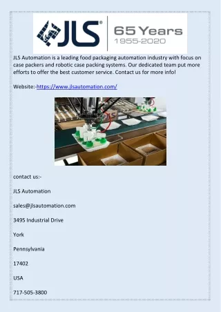 jls automation is a leading food packaging