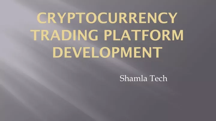 cryptocurrency trading platform development