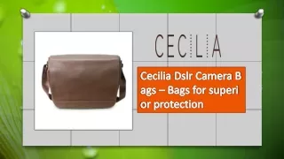 Cecilia Dslr Camera Bags – Bags for superior protection