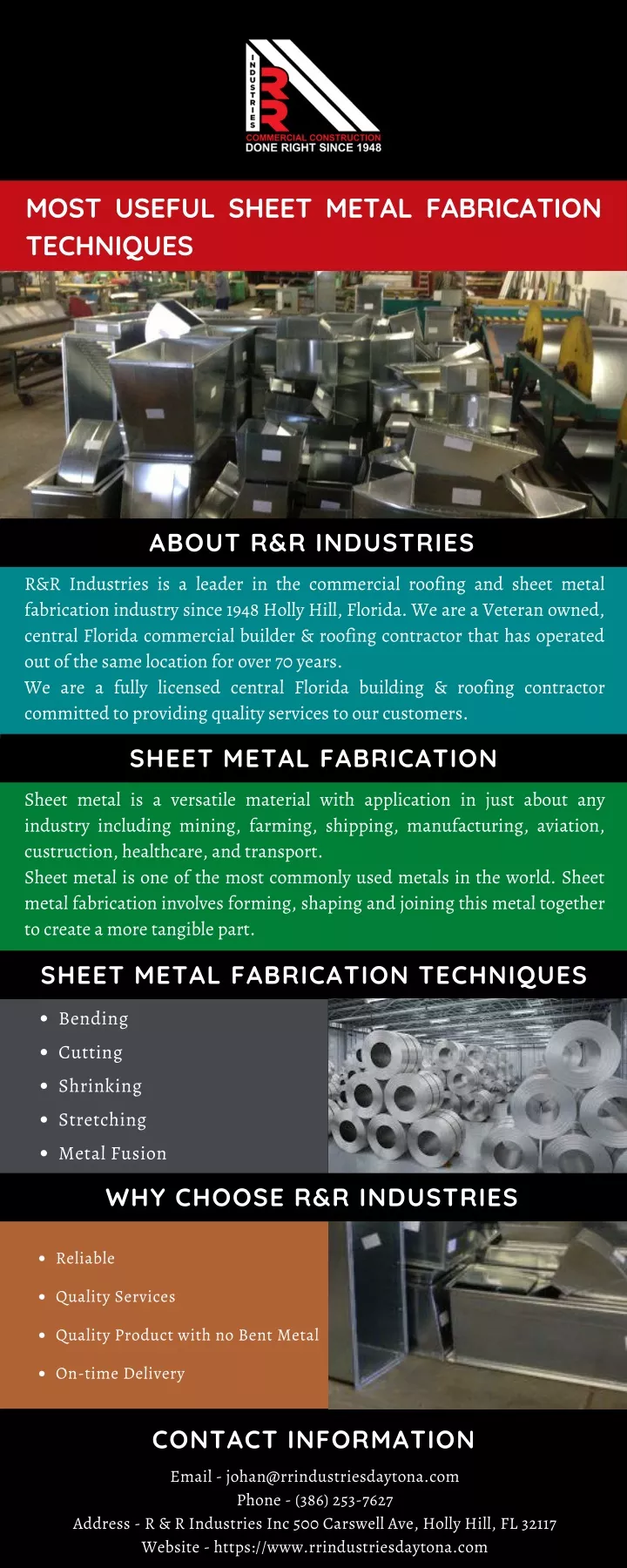 most useful sheet metal fabrication techniques