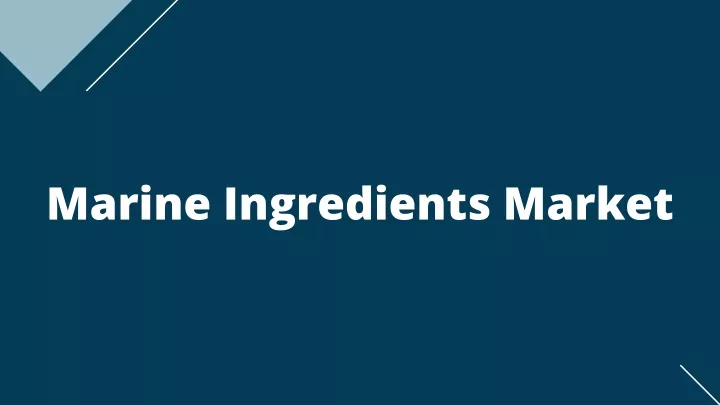 marine ingredients market