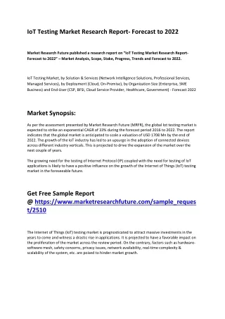iot testing market research report forecast