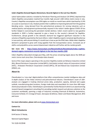 india s naphtha demand regains momentum records