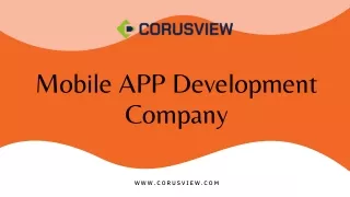 Mobile APP Development Company - Corusview IT Services