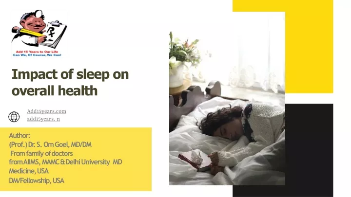 impact of sleep on overall health