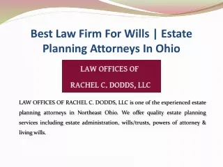Best Law Firm For Wills | Estate Planning Attorneys In Ohio