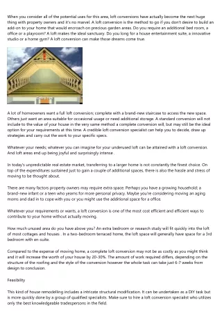10 Facts About Loft Conversions Colchester That Will Instantly Put You in a Good Mood