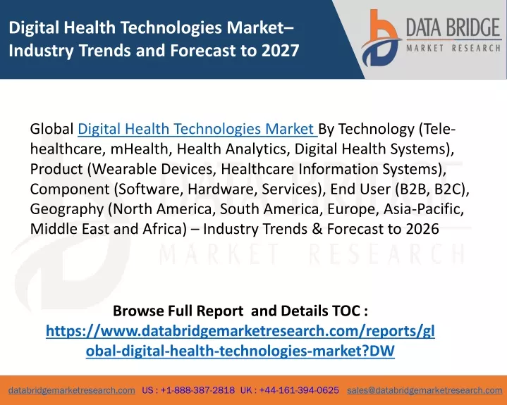 digital health technologies market industry