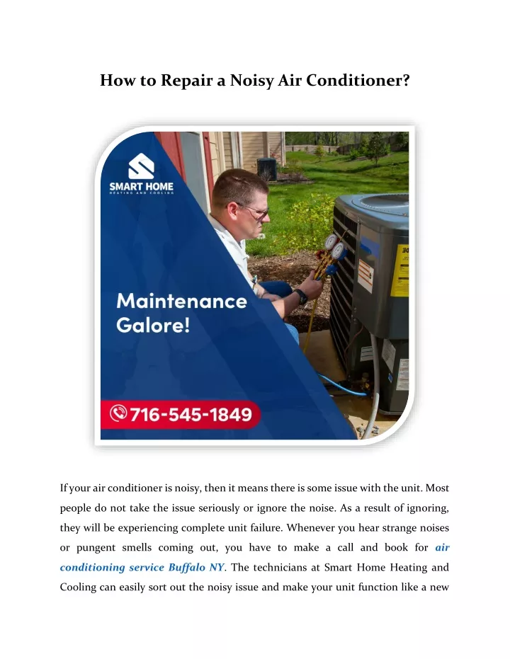 how to repair a noisy air conditioner