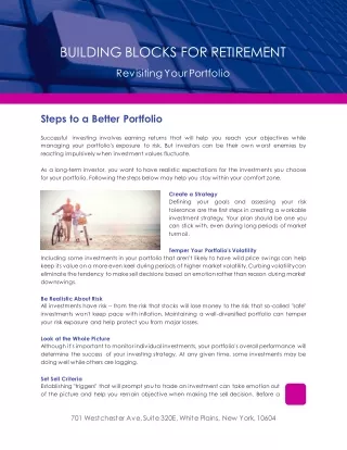 building blocks for retirement