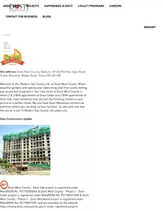 2 BHK Residential Flats In Thane West, Mumbai | Dosti West County