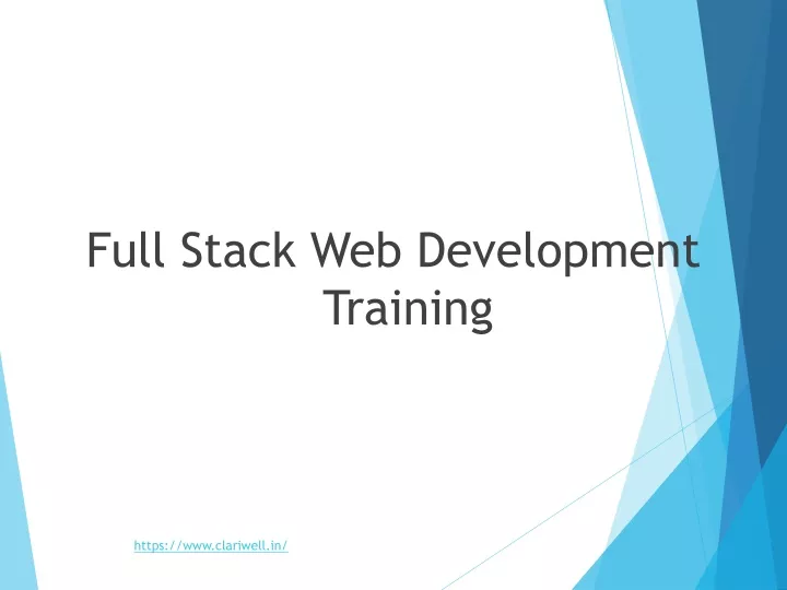 full stack web development training